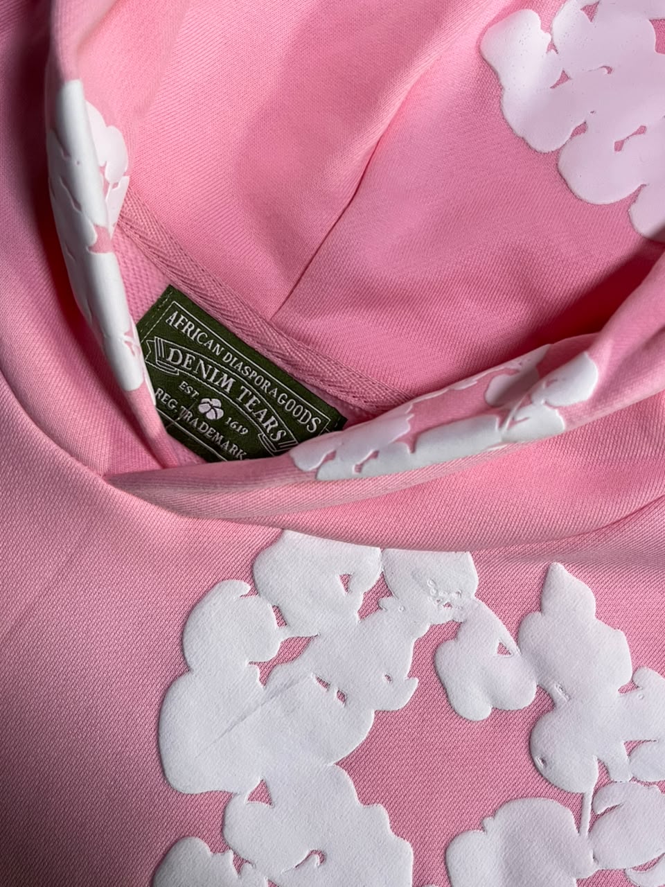 MOLETOM DENIM TEARS ROSA