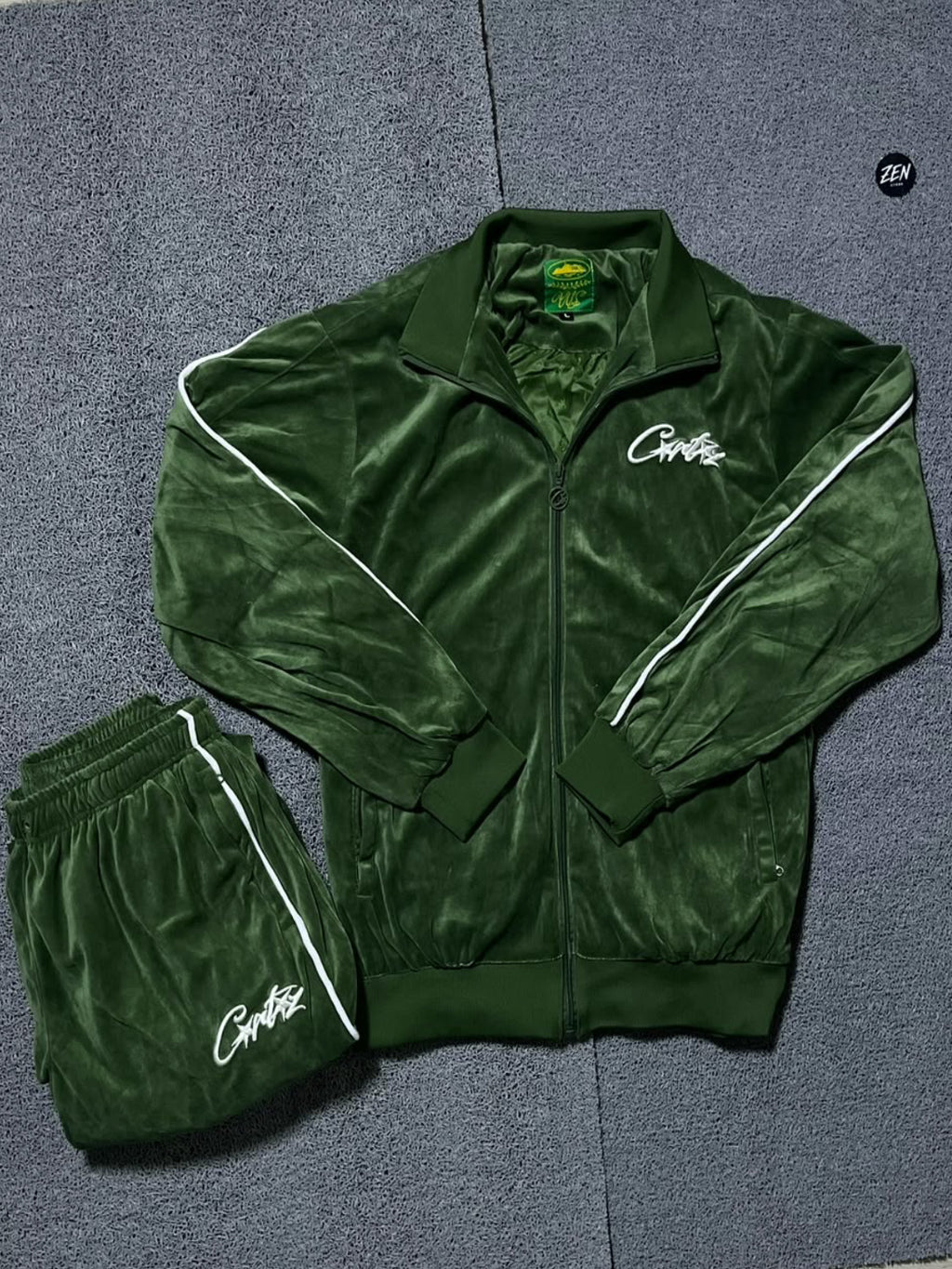 CONJUNTO CORTEZ VELUDO VERDE